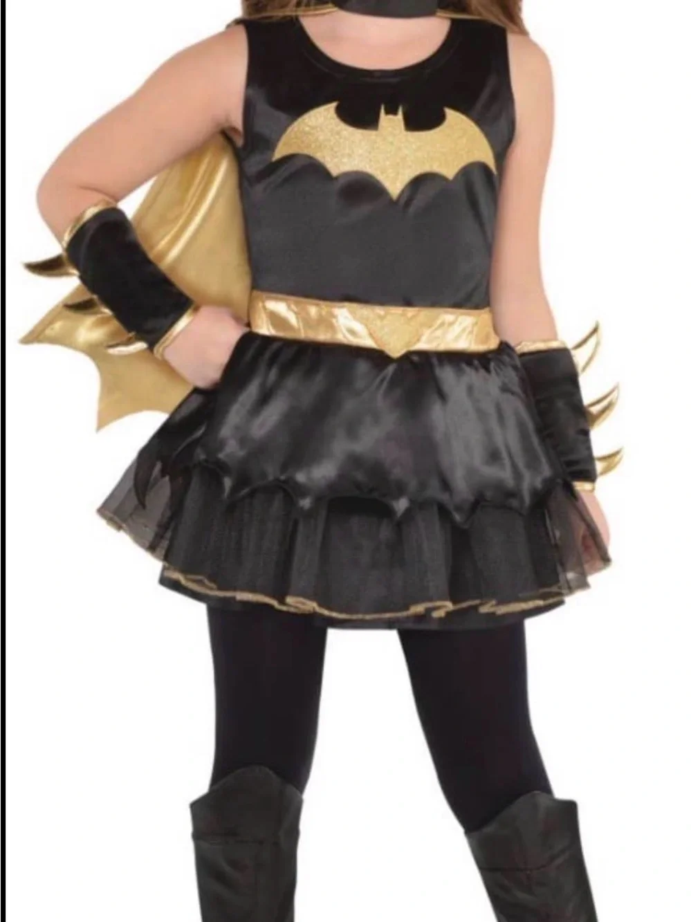 DC Batgirl Costume - Black and Gold Toddler Outfit